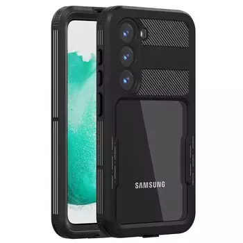 Microsonic Samsung Galaxy S23 Kılıf Waterproof 360 Full Body Protective Siyah