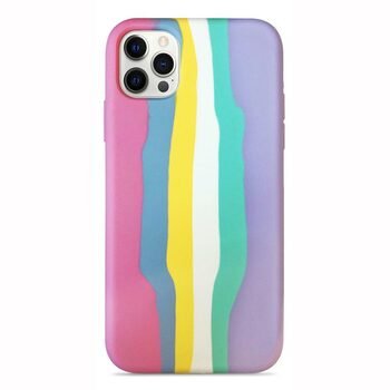 Microsonic Apple iPhone 12 Pro Kılıf Painted Rainbow Pattern Renkli