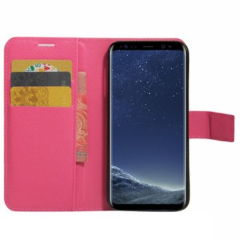 Microsonic Samsung Galaxy S8 Plus Cüzdanlı Deri Kılıf Pembe