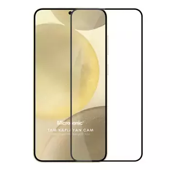 Microsonic Samsung Galaxy A56 Tam Kaplayan Temperli Cam Ekran Koruyucu Siyah
