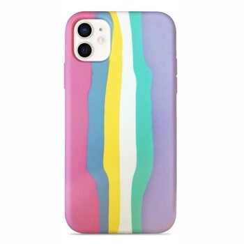 Microsonic Apple iPhone 12 Kılıf Painted Rainbow Pattern Renkli