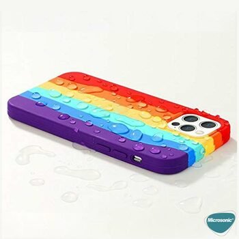 Microsonic Apple iPhone 12 Kılıf Painted Rainbow Pattern Pride Edition