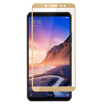 Microsonic Xiaomi Mi Max 3 Kavisli Temperli Cam Ekran Koruyucu Film Gold