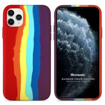 Microsonic Apple iPhone 11 Pro Max Kılıf Painted Rainbow Pattern Pride Edition