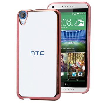 Microsonic HTC Desire 820 Kılıf Skyfall Transparent Clear Rose Gold