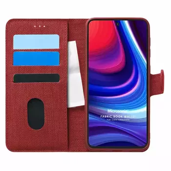 Microsonic Omix X500 Kılıf Fabric Book Wallet Kırmızı