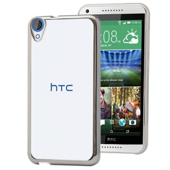 Microsonic HTC Desire 820 Kılıf Skyfall Transparent Clear Gümüş