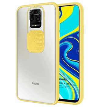 Microsonic Xiaomi Redmi Note 9 Pro Max Kılıf Slide Camera Lens Protection Sarı