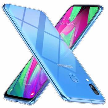 Microsonic Samsung Galaxy A40 Kılıf Transparent Soft Beyaz