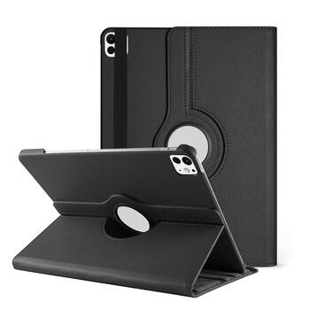 Microsonic Apple iPad Pro 13 2025 Kılıf (A3360-A3361) 360 Rotating Stand Deri Siyah