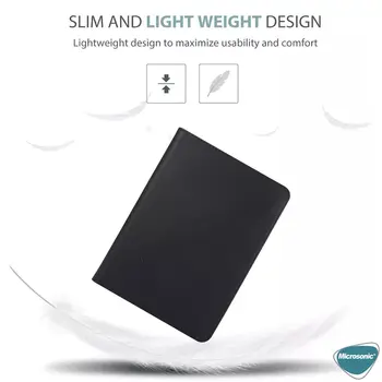 Microsonic Apple iPad Pro 13 2025 Kılıf (A3360-A3361) 360 Rotating Stand Deri Siyah