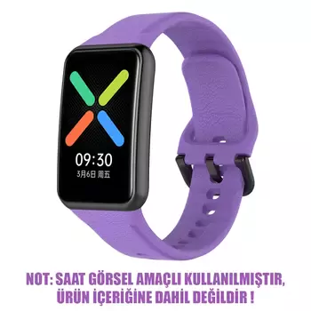 Microsonic Oppo Watch Free Kordon, Silicone Sport Band Lila