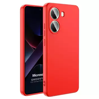 Microsonic Xiaomi Poco X7 Pro Kılıf Groovy Soft Kırmızı