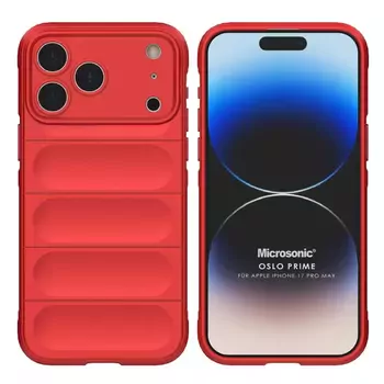 Microsonic Apple iPhone 17 Pro Max Kılıf Oslo Prime Kırmızı