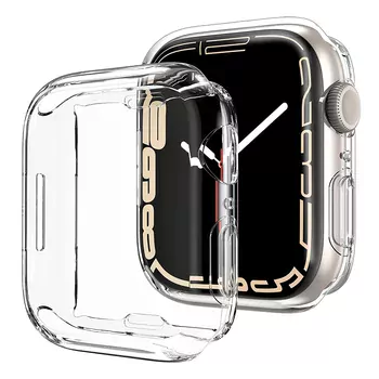 Microsonic Apple Watch Series 11 42mm Kılıf 360 Full Round Soft Silicone Şeffaf