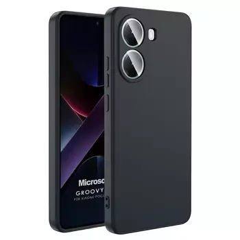 Microsonic Xiaomi Poco X7 Pro Kılıf Groovy Soft Siyah