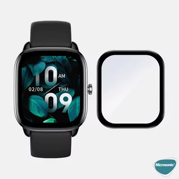 Microsonic Xiaomi Redmi Watch 4 Tam Kaplayan Nano Cam Ekran Koruyucu Siyah