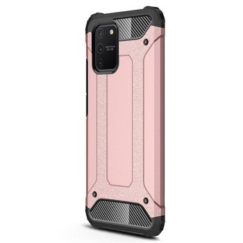 Microsonic Samsung Galaxy A91 Kılıf Rugged Armor Rose Gold