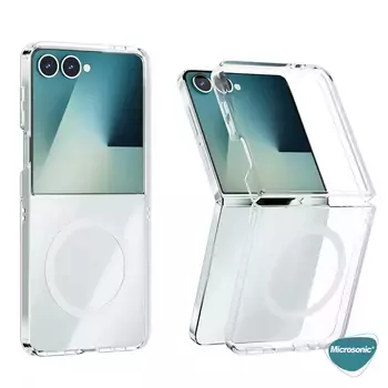 Microsonic Samsung Galaxy Z Flip 7 Kılıf MagSafe Clear Soft Şeffaf