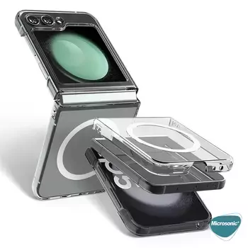 Microsonic Samsung Galaxy Z Flip 6 Kılıf MagSafe Clear Soft Şeffaf