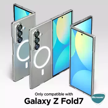 Microsonic Samsung Galaxy Z Fold 7 Kılıf MagSafe Clear Soft Şeffaf
