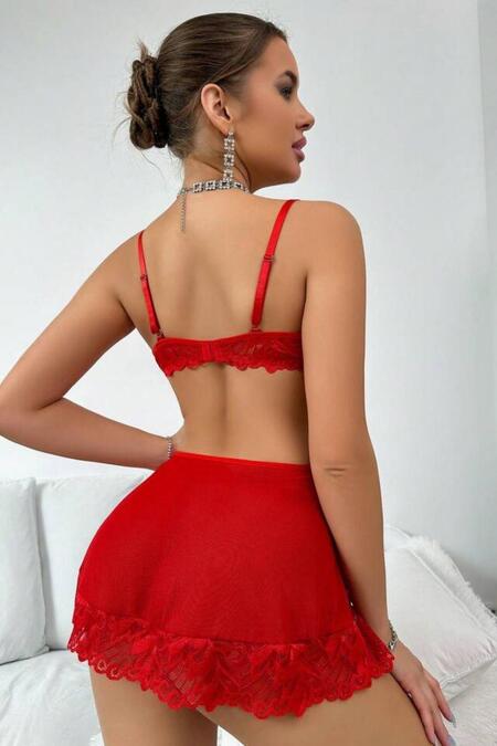 YNT Kırmızı Valentine’s Tasarım Gecelik 18511