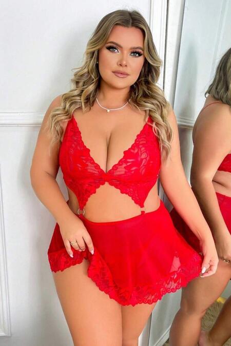 YNT Kırmızı Valentine’s Tasarım Gecelik 18511