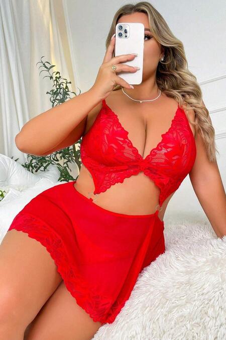 YNT Kırmızı Valentine’s Tasarım Gecelik 18511
