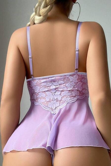 YNT Lila Serenity Tül Babydoll 15101