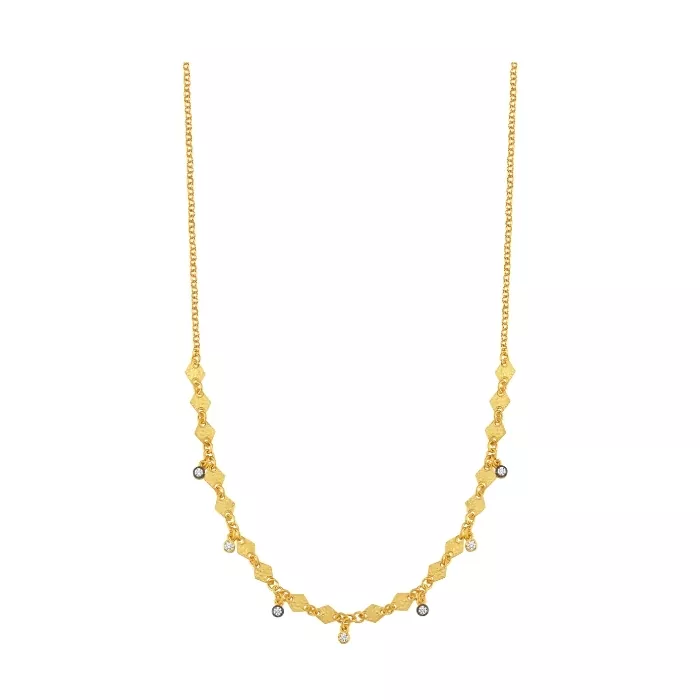 Taşlı Pullu Trend Kolye