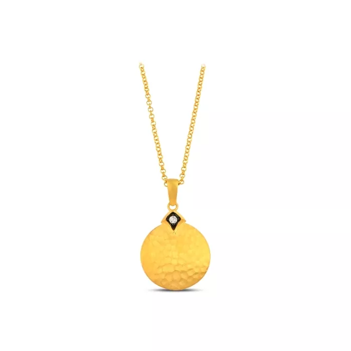 Taşlı Yuvarlak Tasarım Kolye