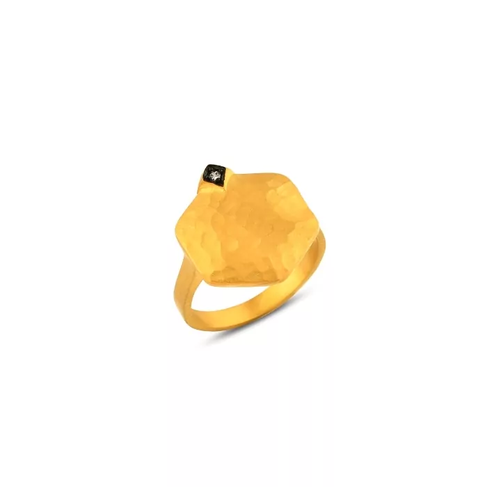 Altıgen Taşlı Yüzük