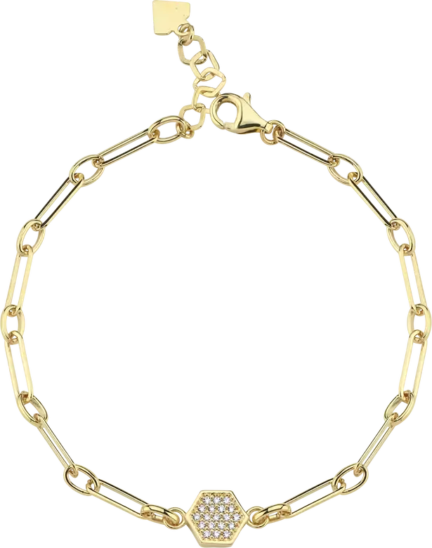 Altıgen Taşlı Tasarım Bileklik