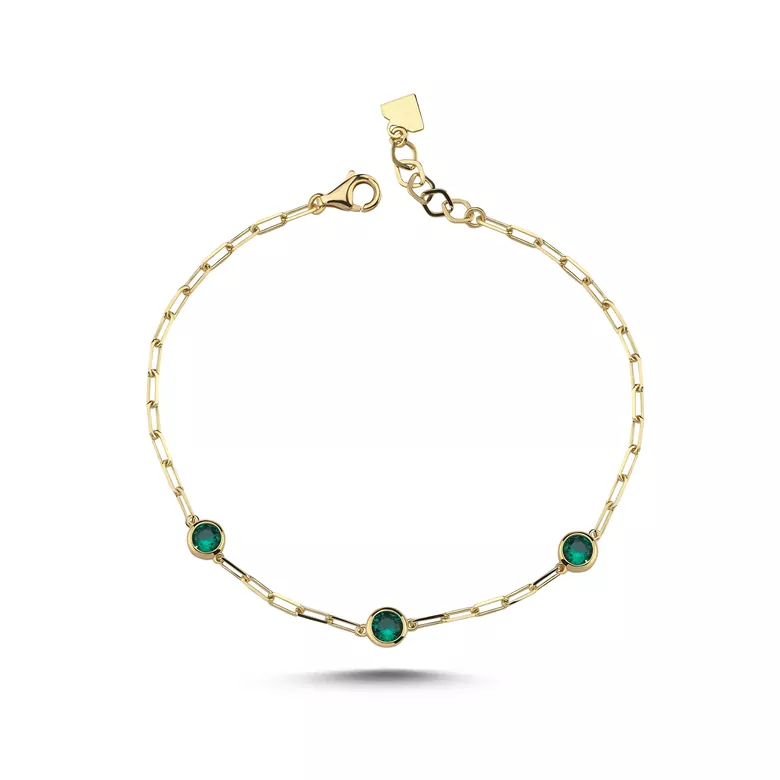 Zümrüt Görünümlü Bileklik