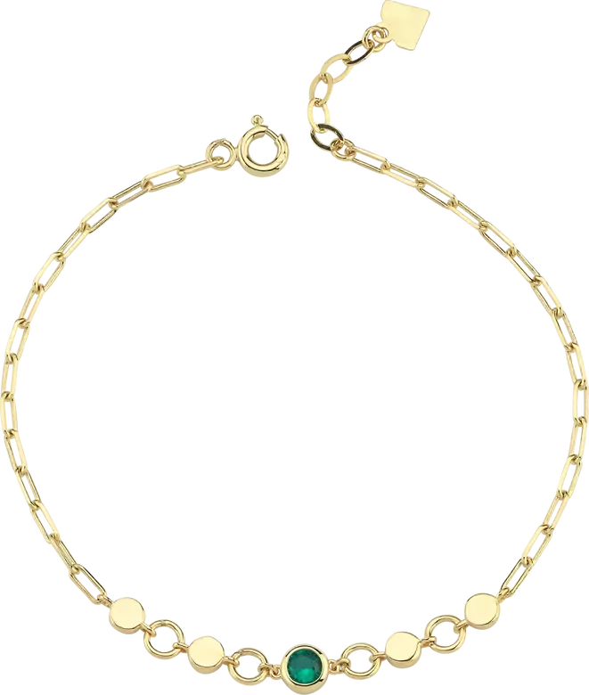 Yeşil Taşlı Ataç bileklik