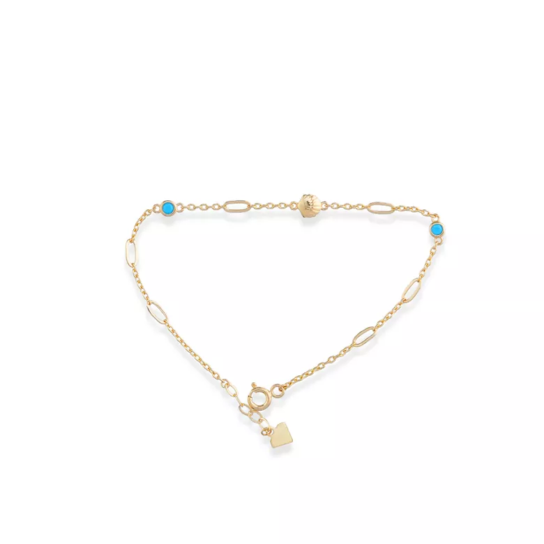 Firuze Taşlı İstiridye Bileklik