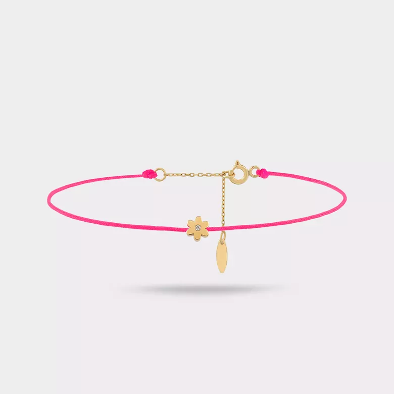 BLOSSOM NEON PEMBE İP BİLEKLİK