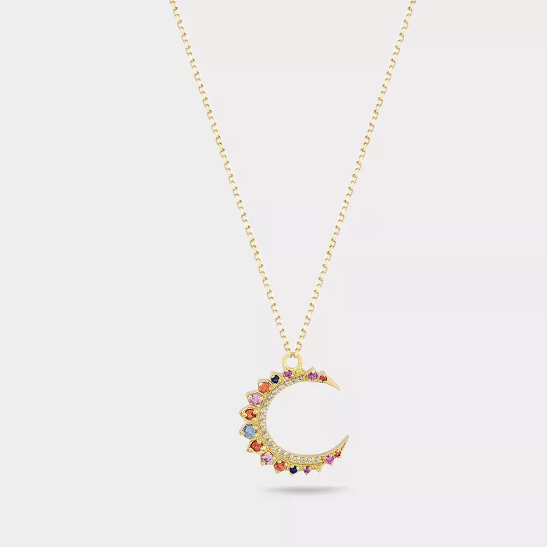 CRESCENT RENKLİ SAFİR KOLYE