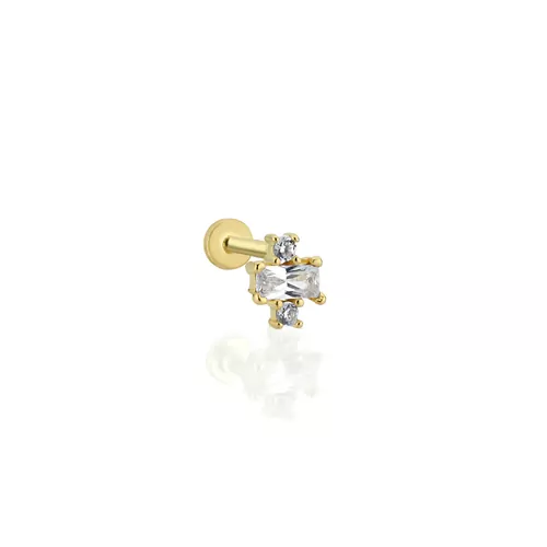 Dört Taşlı Tektaş Tragus Küpe