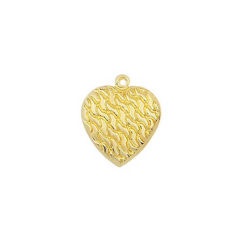 7 mm DESENLİ KALP CHARM