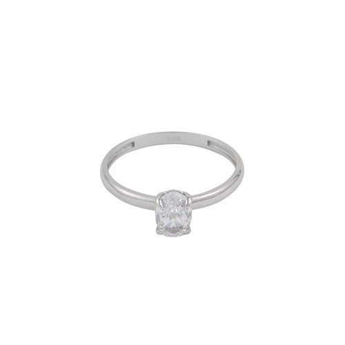 BEYAZ OVAL TEKTAŞ YÜZÜK