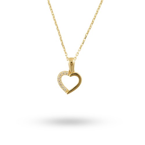 TAŞLI MİNİ KALP KOLYE