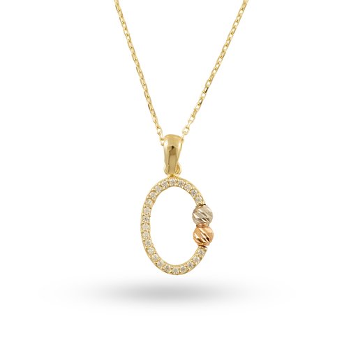 TAŞLI DORİKALI HALKA KOLYE