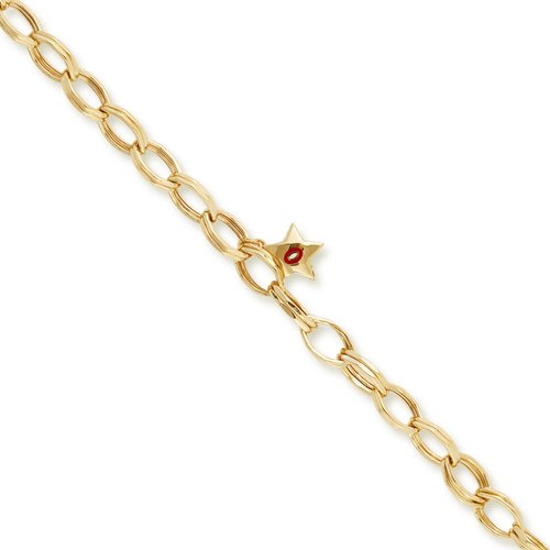 KIRMIZI MİNELİ YILDIZ CHARM BİLEKLİK 5,50GR