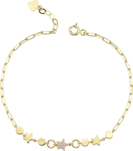 Yıldızlı Pullu Sıralı Bileklik