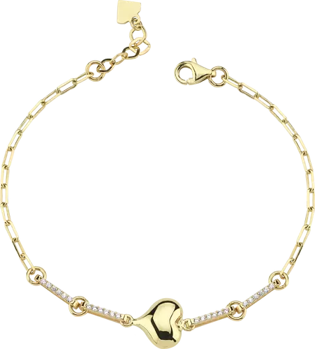 Kalp Sarmal Zincirli Bileklik