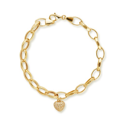 TAŞLI KALPLİ CHARM BİLEKLİK