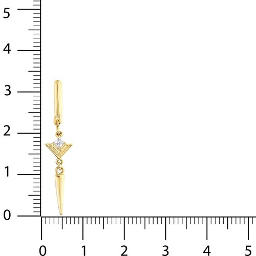 Taşlı Üçgen Düz Çubuklu Halka Küpe