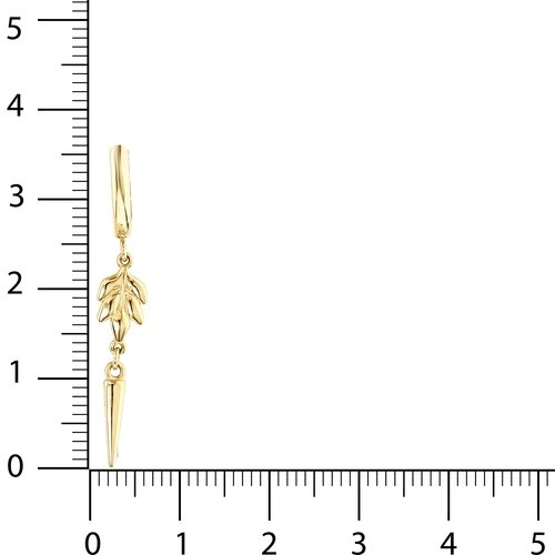 Yapraklı Düz Çubuklu Halka Küpe