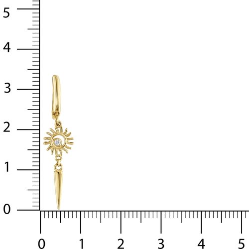 Güneş Çubuklu Halka Küpe